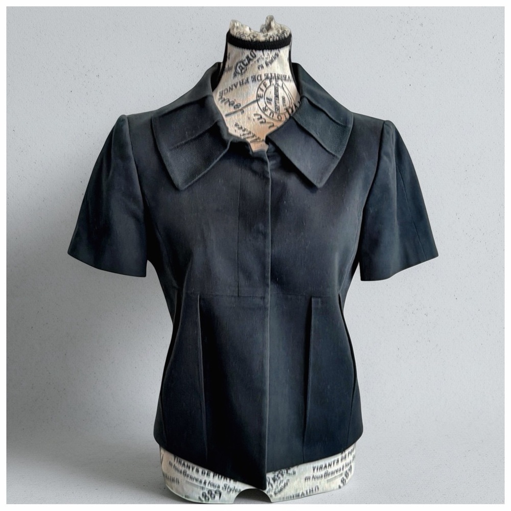 Tahari Tailored Black Short-Sleeve Jacket – Women’s Size 6